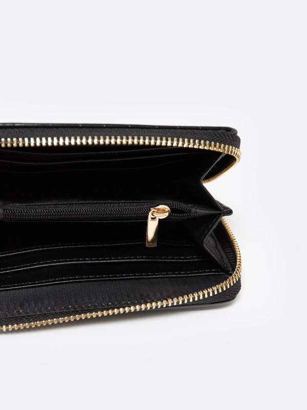 Portfel damski ze skóry ekologicznej czarny Kristio 906