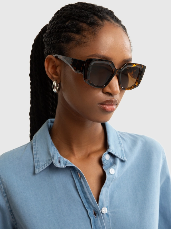 Okulary przeciwsłoneczne damskie brązowe Aroni 803