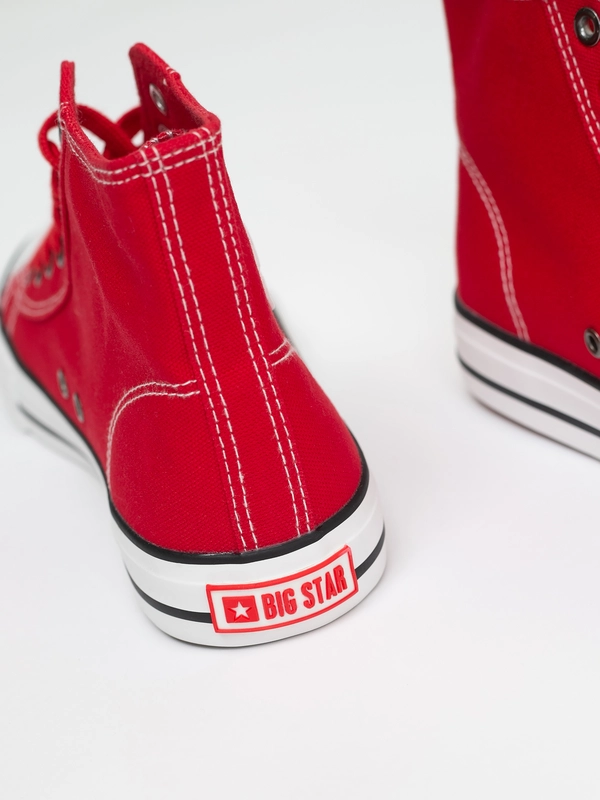 Trampki damskie wysokie czerwone JJ274A503 603