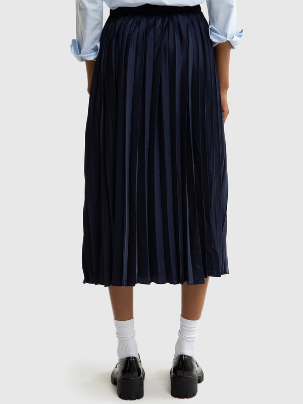 Spódnica damska midi plisowana granatowa Drumia 403