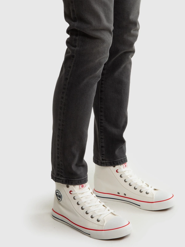 Trampki męskie wysokie białe JJ174602 101