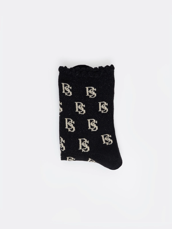 Skarpety damskie z wiskozy czarne Glamura 906