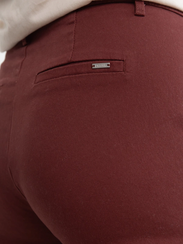 Spodnie damskie chinosy bordowe Danai 604