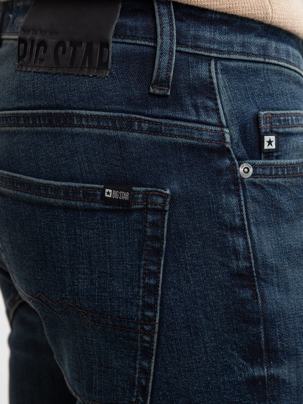 Jeansy męskie dopasowane granatowe Terry 563