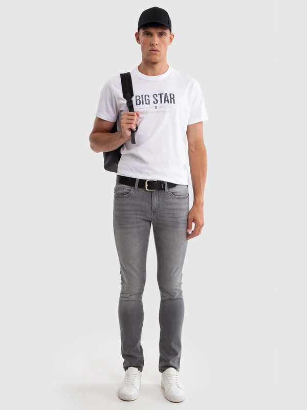 Koszulka męska o klasycznym kroju biała Bruno 101