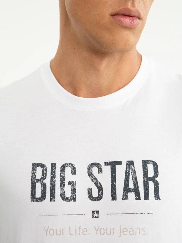 Koszulka męska o klasycznym kroju biała Bruno 101