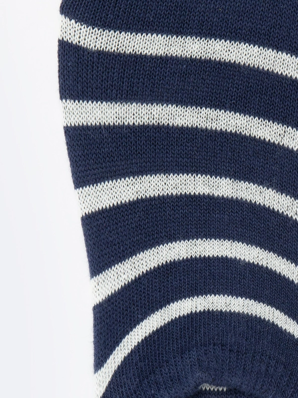 Stopki damskie bawełniane w paski granatowe Marela 403