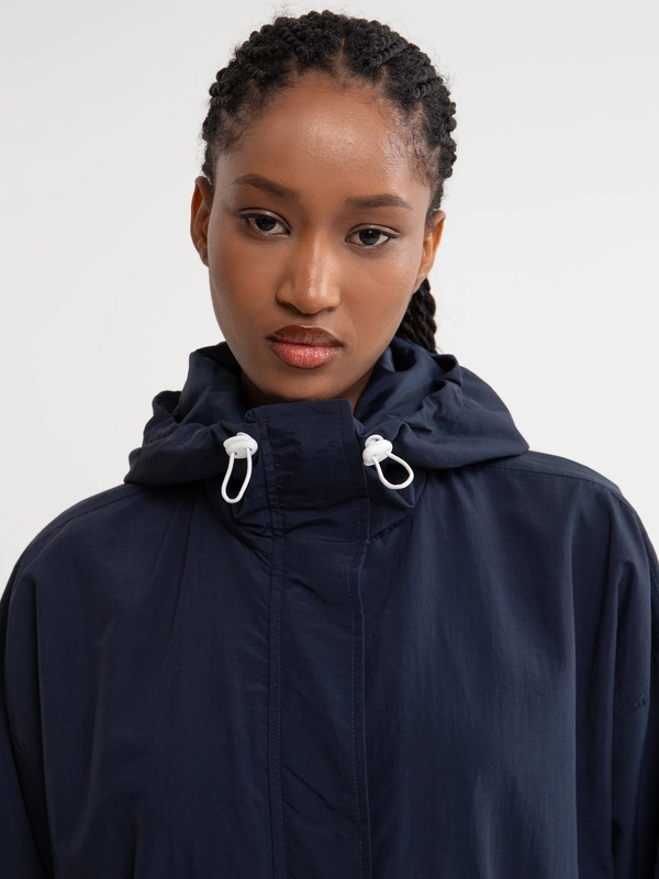 Kurtka parka damska z kapturem granatowa Nebula 403