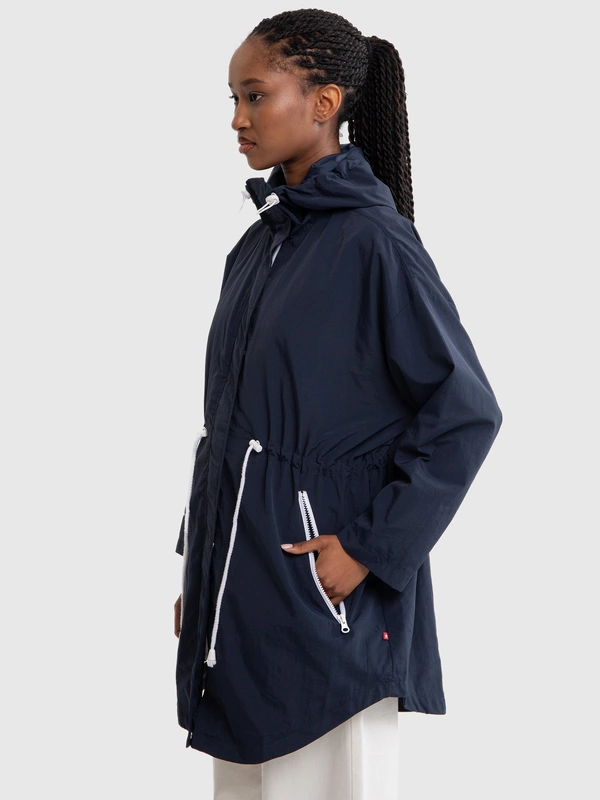 Kurtka parka damska z kapturem granatowa Nebula 403