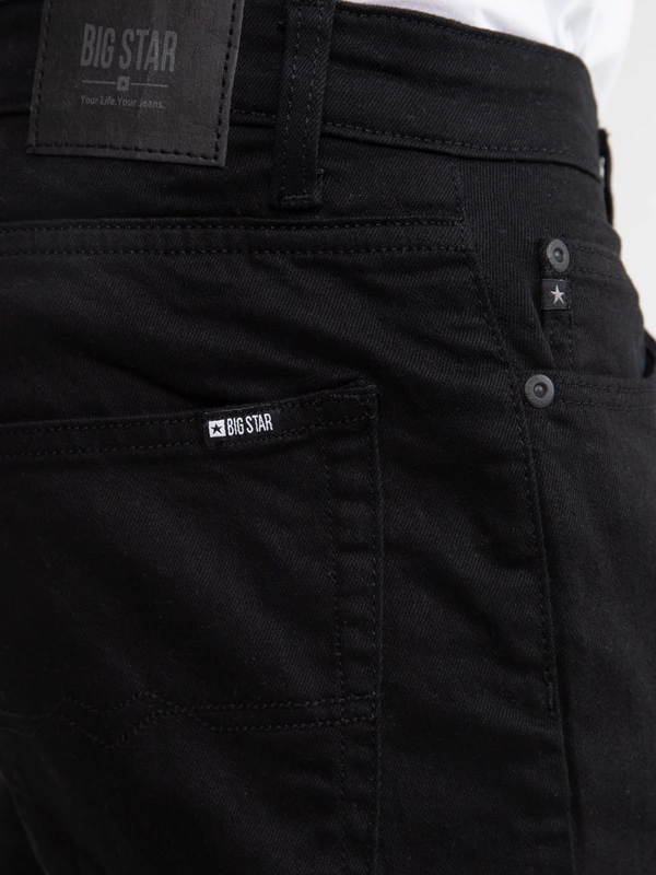 Jeansy męskie z prostą nogawką czarne Trent 915