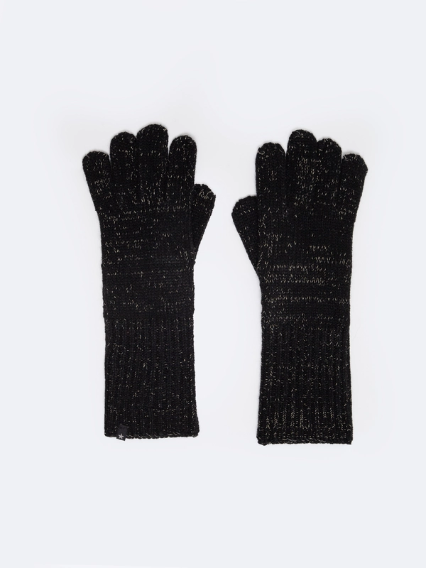 Rękawiczki damskie długie czarne Xana 906
