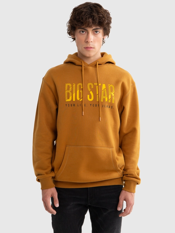 Bluza m ska z kapturem z logo BIG STAR musztardowa Bruden 803 KOLOR Br zowy 249.99
