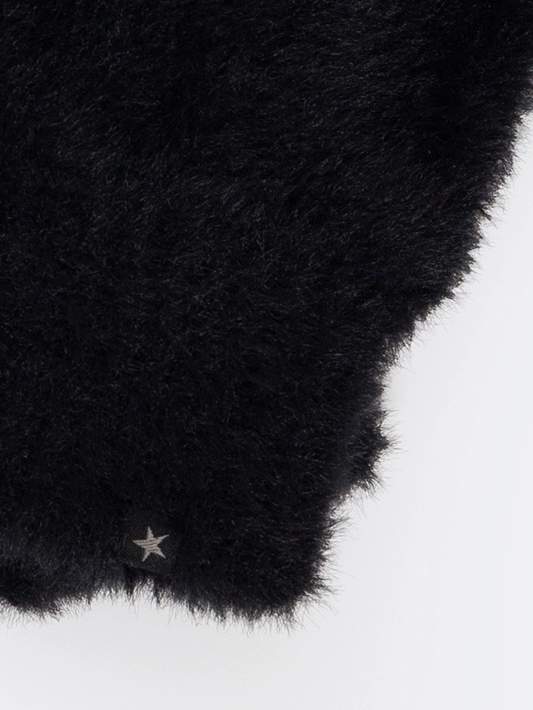 Rękawiczki dziewczęce jednopalczaste czarne Cattia 906