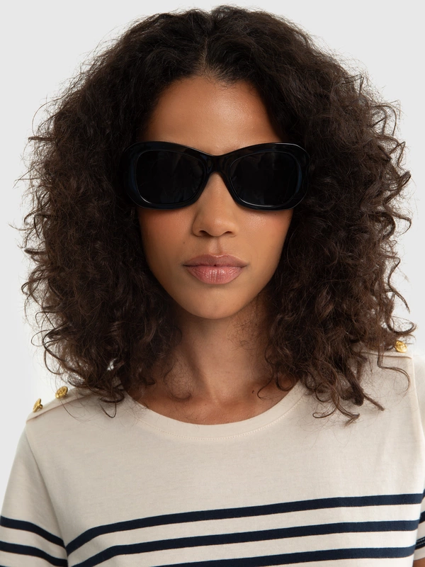 Okulary przeciwsłoneczne damskie czarne Mitra 906