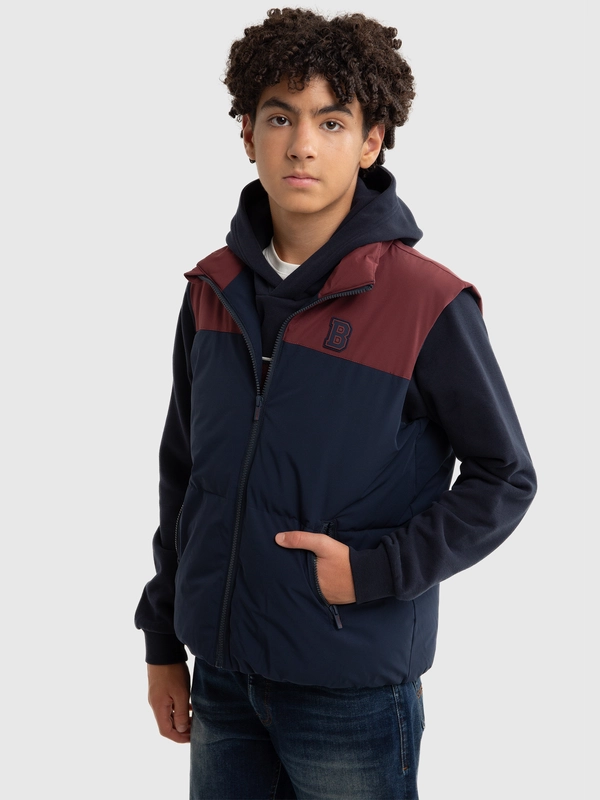 Kamizelka chłopięca ocieplana granatowa Manuel 403