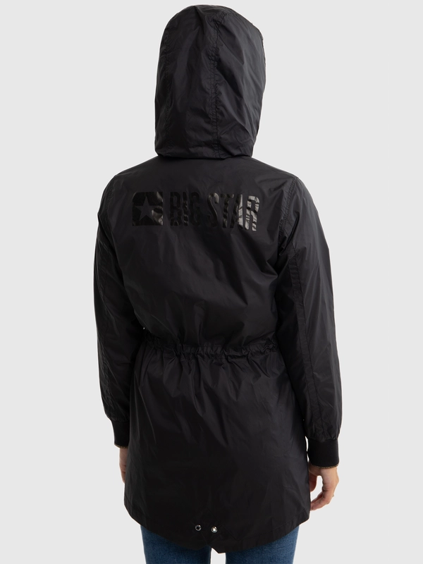 Płaszczyk dziewczęcy typu parka czarny Nuria 906