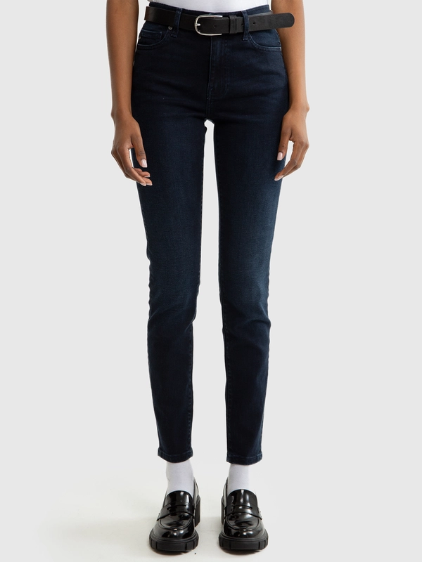 Jeansy damskie skinny granatowe Adela 730