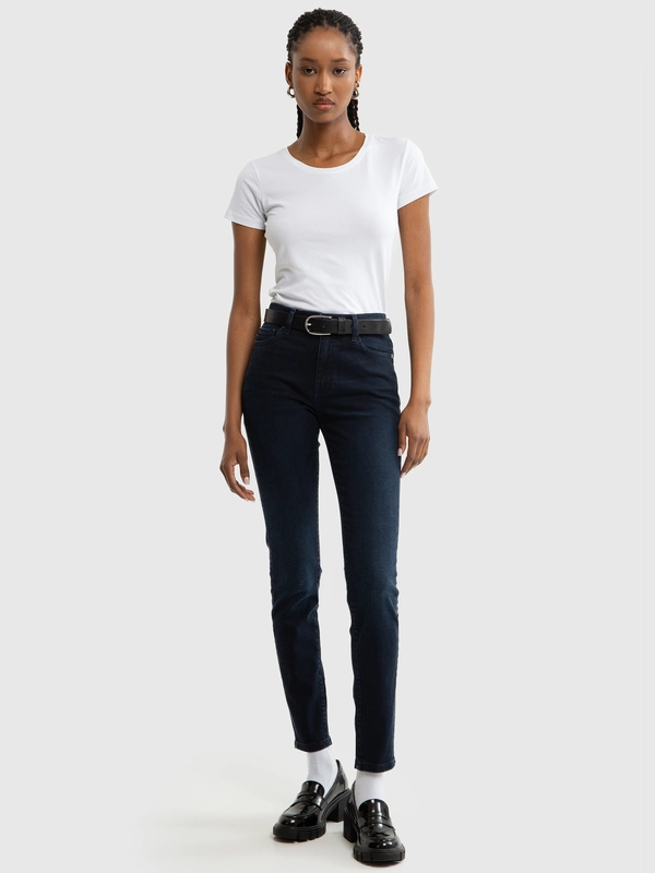 Jeansy damskie skinny granatowe Adela 730