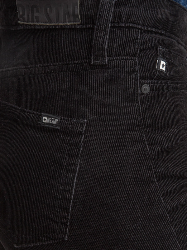 Spodnie damskie sztruks czarne Katrina High Waist Cord 907