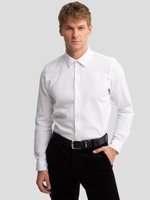 Koszula męska bawełniana biała Menes 101