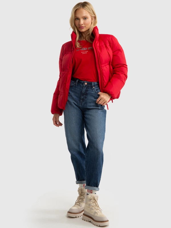 Jeansy damskie mom jeans z kolekcji Authentic granatowe Silla 515