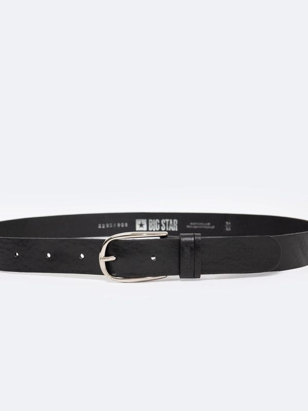 Pasek damski skórzany czarny 2283 906