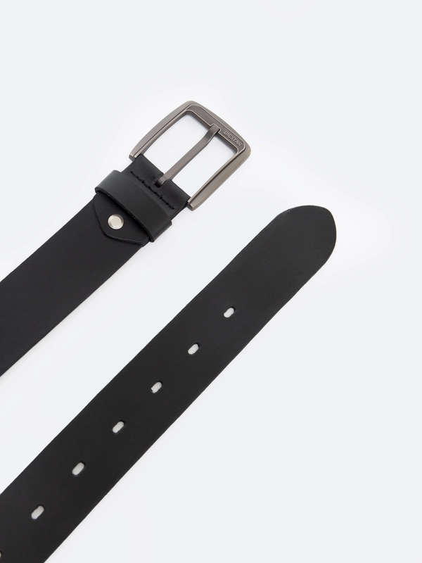 Pasek męski skórzany czarny 906 900