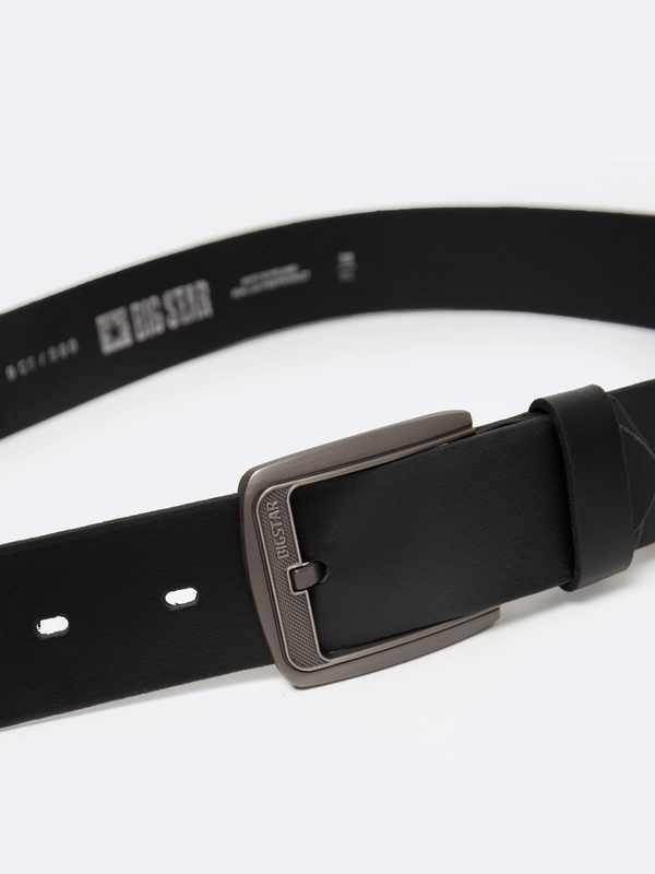 Pasek męski skórzany czarny 906 900