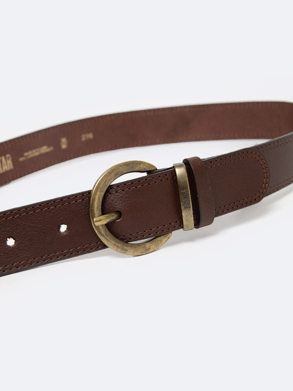 Pasek damski skórzany brązowy 2118 803