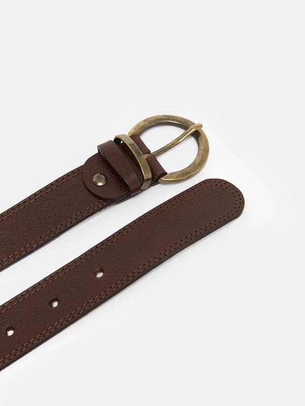 Pasek damski skórzany brązowy 2118 803