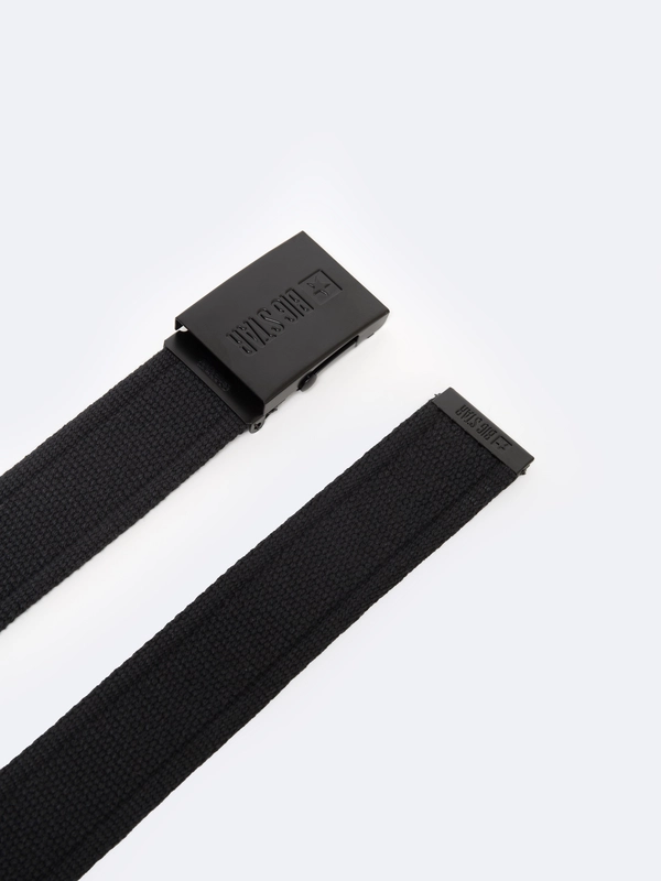 Pasek męski parciany czarny 2318 906