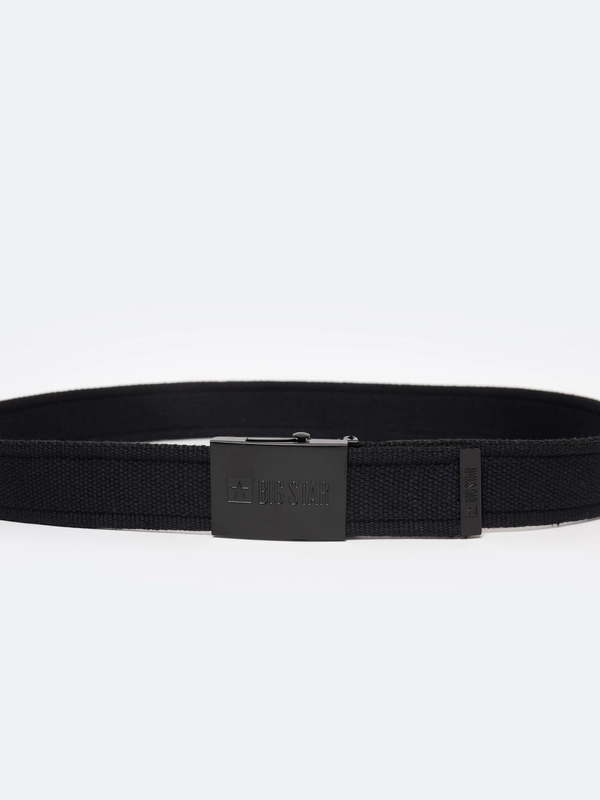 Pasek męski parciany czarny 2318 906