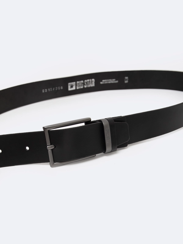 Pasek męski skórzany czarny 2316 906