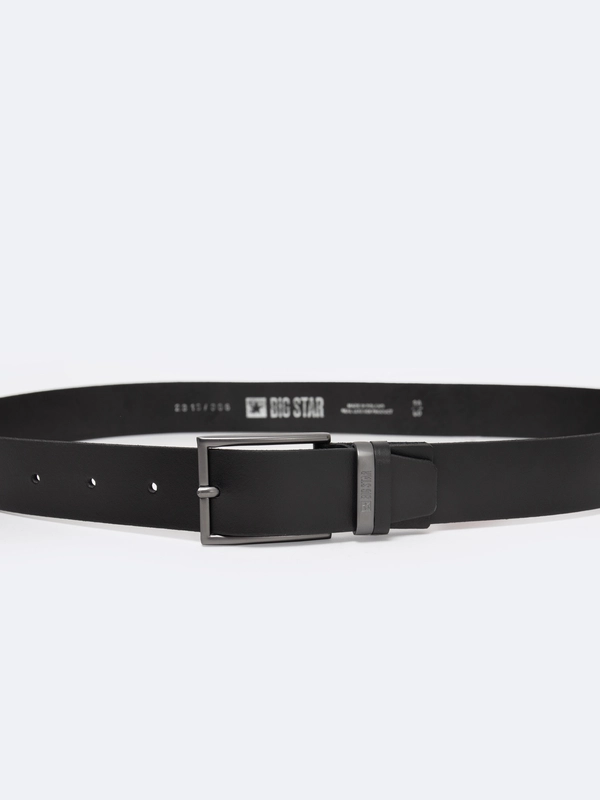 Pasek męski skórzany czarny 2316 906