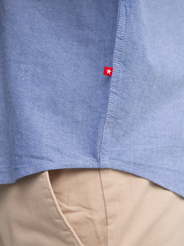 Koszula męska z tkaniny typu oxford niebieska Trixi 401