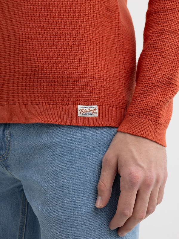 Sweter męski bawełniany pomarańczowy Neilon 704