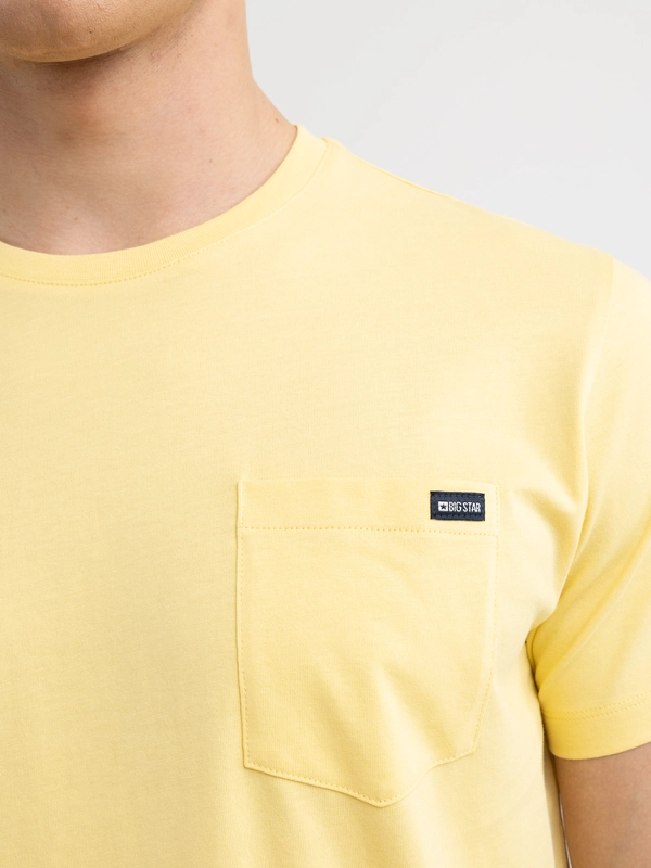 Koszulka męska z kieszonką żółta Carbon 200