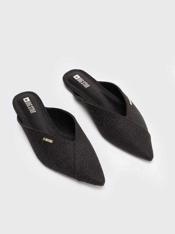 Klapki damskie eleganckie czarne RR274210 906