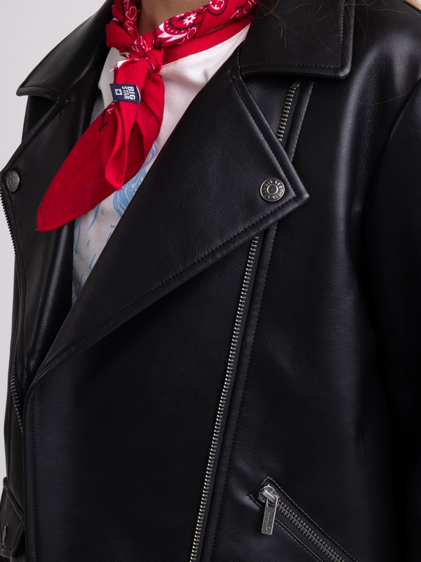 Kurtka dziewczęca ramoneska czarna Aria 906