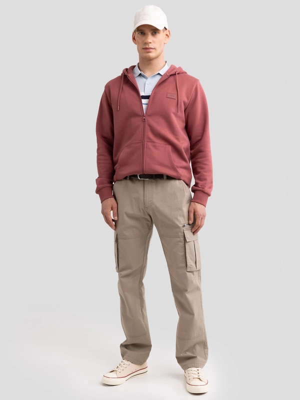 Bluza męska rozpinana z kapturem ciemnoróżowa Artish 602