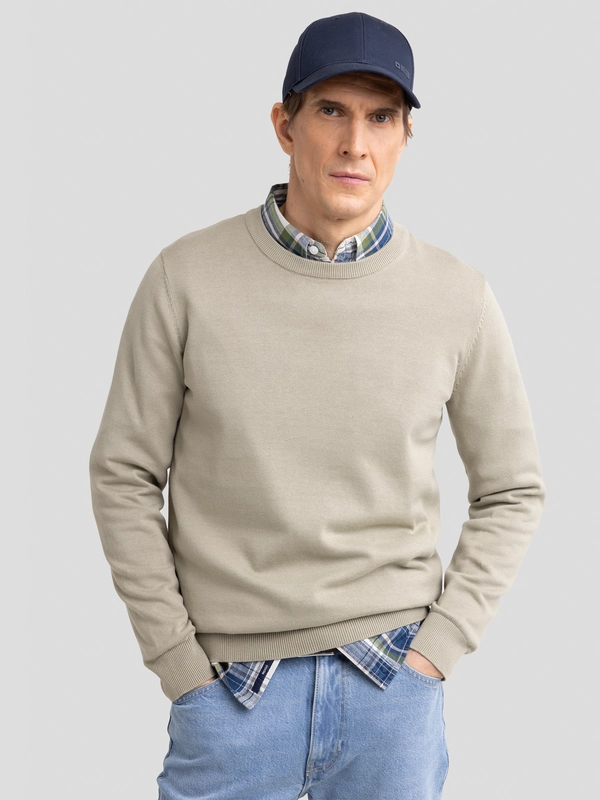 Sweter męski bawełniany pistacjowy Basilian 300