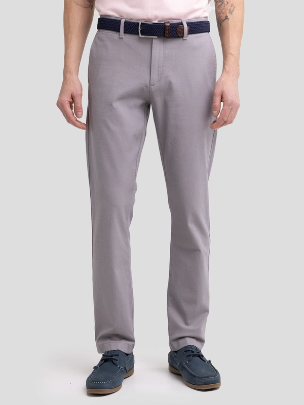 Spodnie męskie chinosy w drobny wzorek jasnoszare Erhati 901