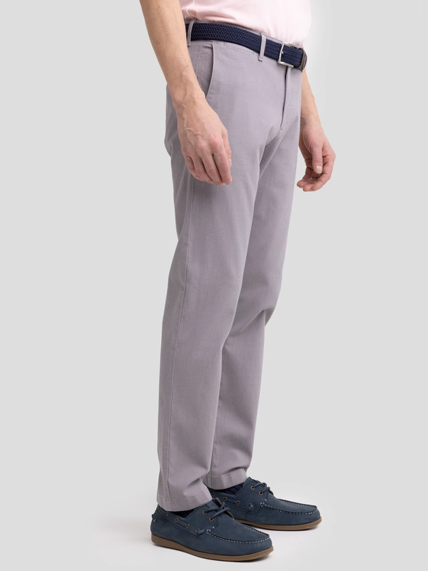 Spodnie męskie chinosy w drobny wzorek jasnoszare Erhati 901