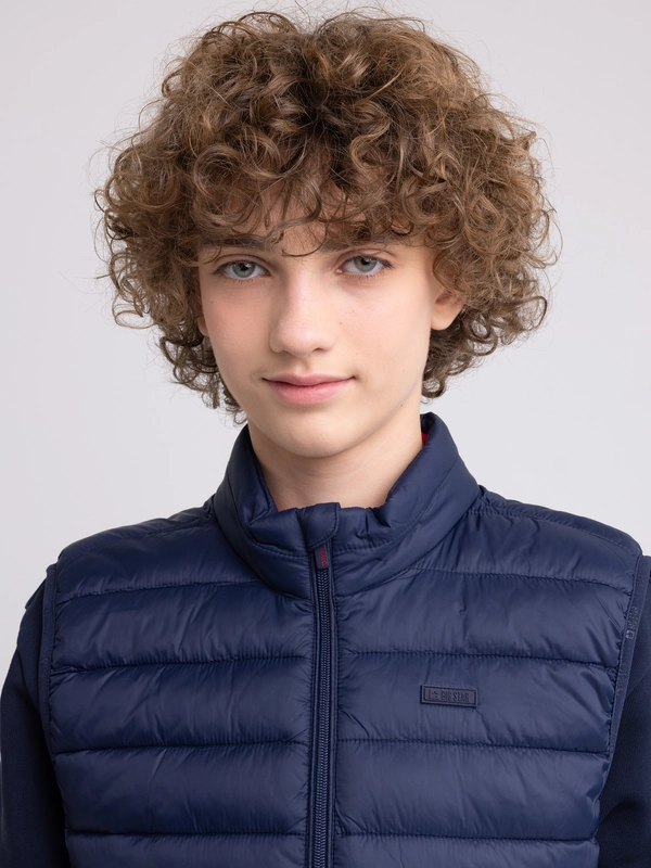 Kamizelka chłopięca pikowana granatowa Grimbo 403