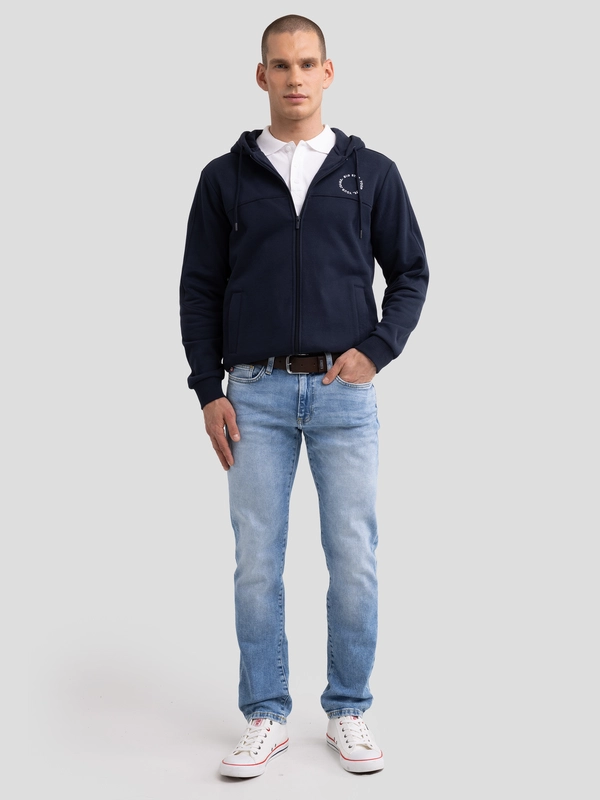 Jeansy męskie dopasowane jasnoniebieskie Terry Slim 252