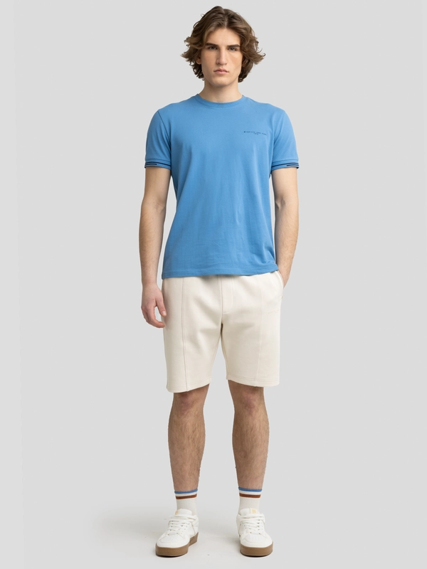 Koszulka męska bawełniana z logo BIG STAR niebieska Wlader 402