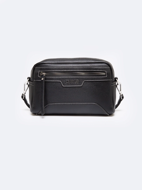 Torebka damska cross body z wymiennym paskiem czarna Mara 906