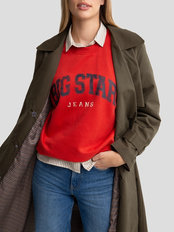 Płaszcz damski trencz o luźnym kroju khaki Sigreena 303