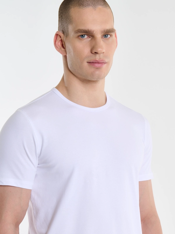 Koszulka męska z krótkim rękawem biała Classac 101