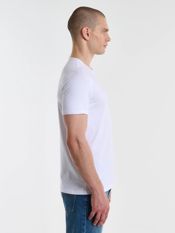 Koszulka męska z krótkim rękawem biała Classac 101